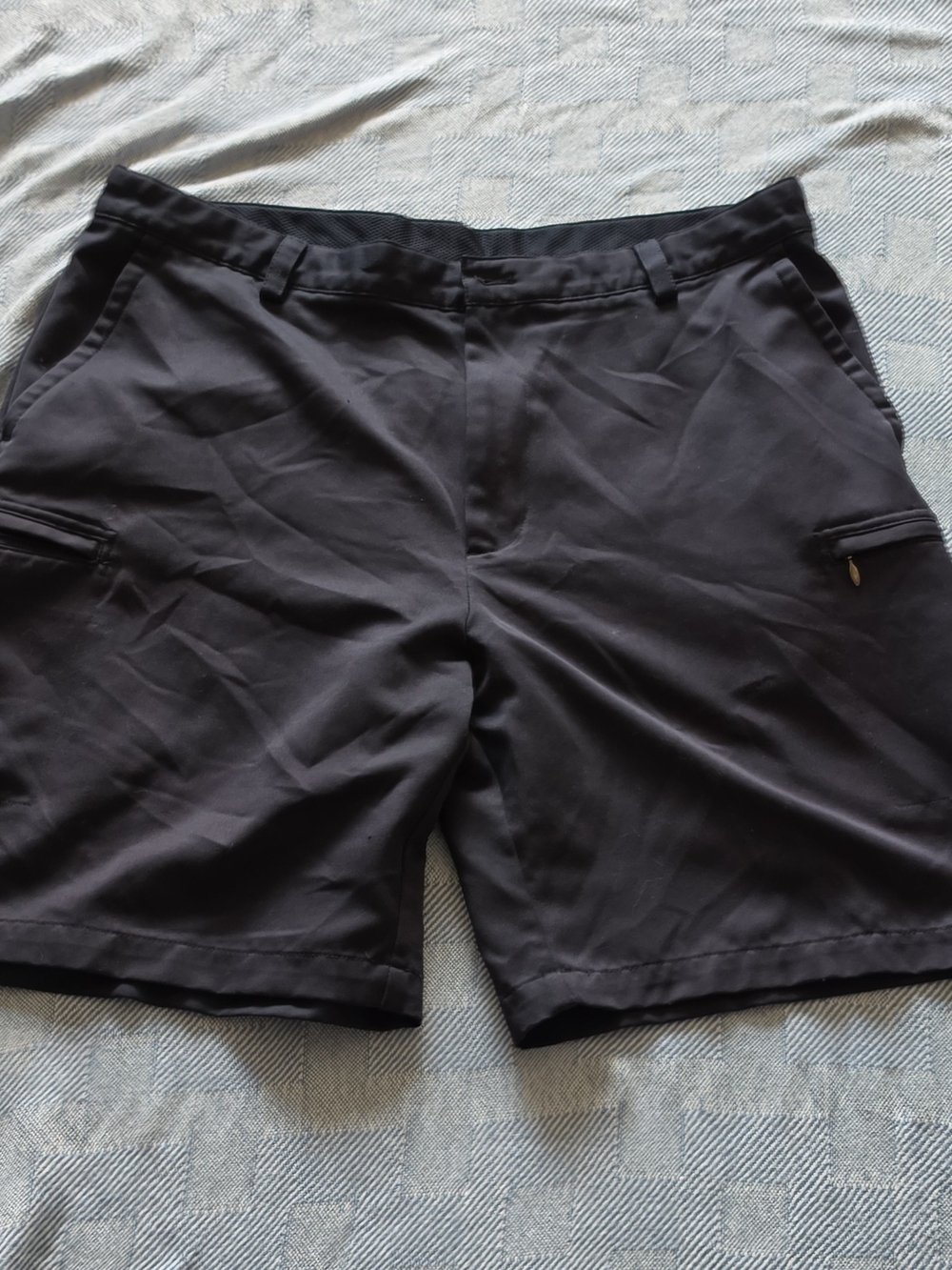 Izod Black Hybrid Performance Shorts